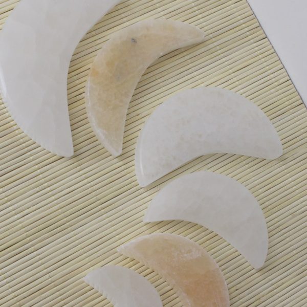 Selenite White Moon Plates