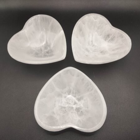 Selenite Heart Bowl - Selenite Crystal bowls