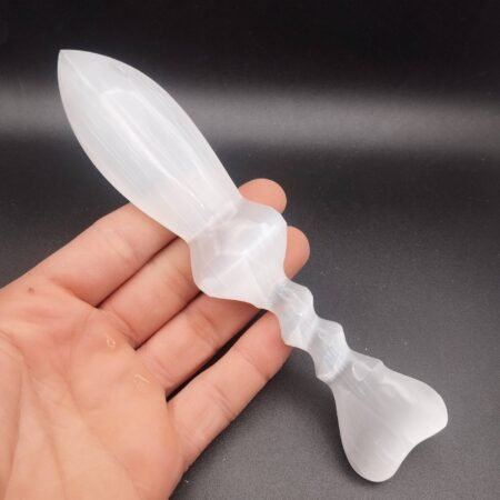 Selenite Knife Spiral Handle
