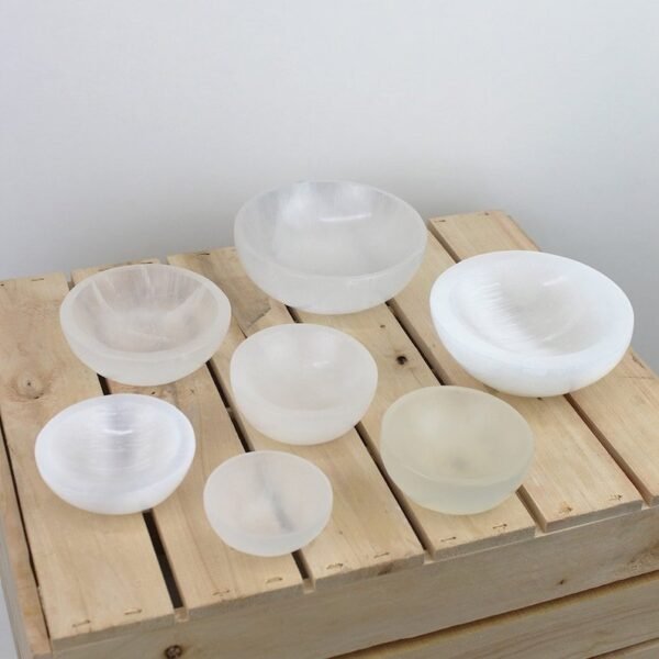 SELENITE BOWLS ROUND- SELENITE CRYSTAL BOWLS - Image 2
